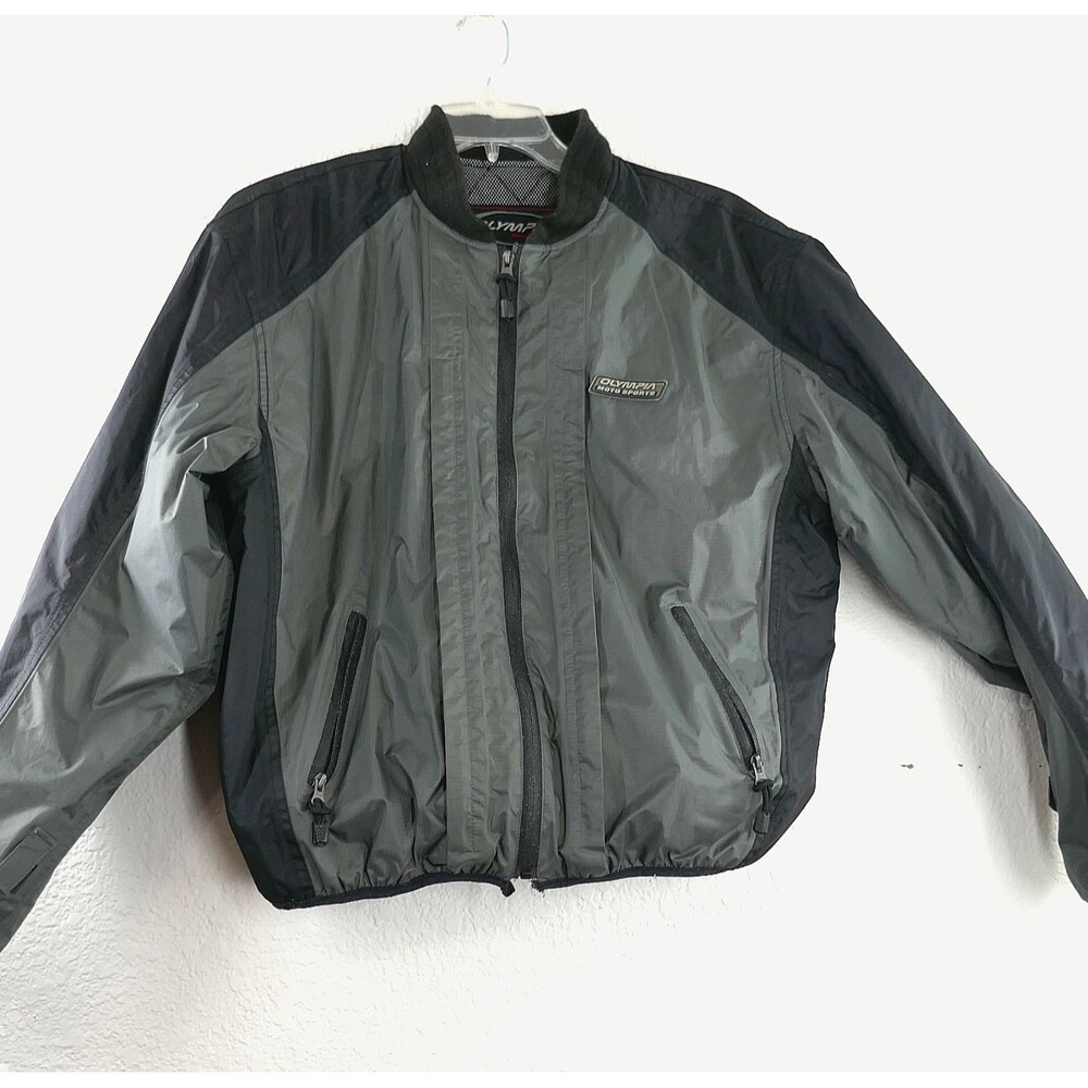 Olympia Moto Sports Motorcycle Jacket Inner Liner Black Grey Size XL FLAW